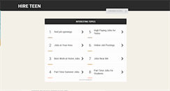 Desktop Screenshot of hireteen.com