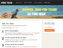 Tablet Screenshot of hireteen.com